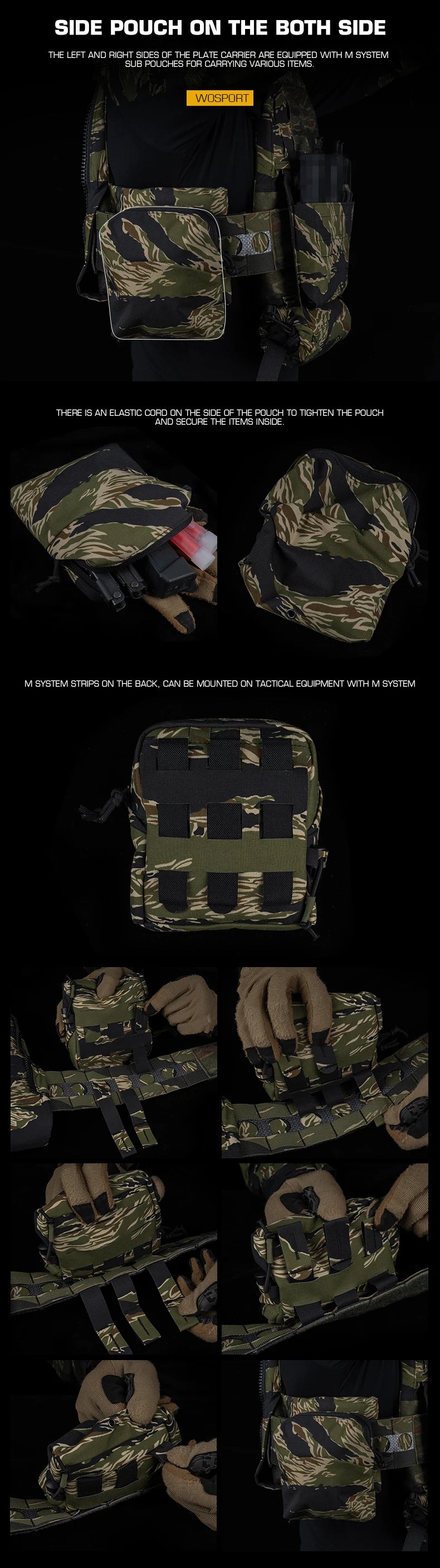 Tactical Ferro V5 FCPC Hunting Plate Carrier with 5.56 Triple Magazine Pouch Molle Camouflage Airsoft Training Gear