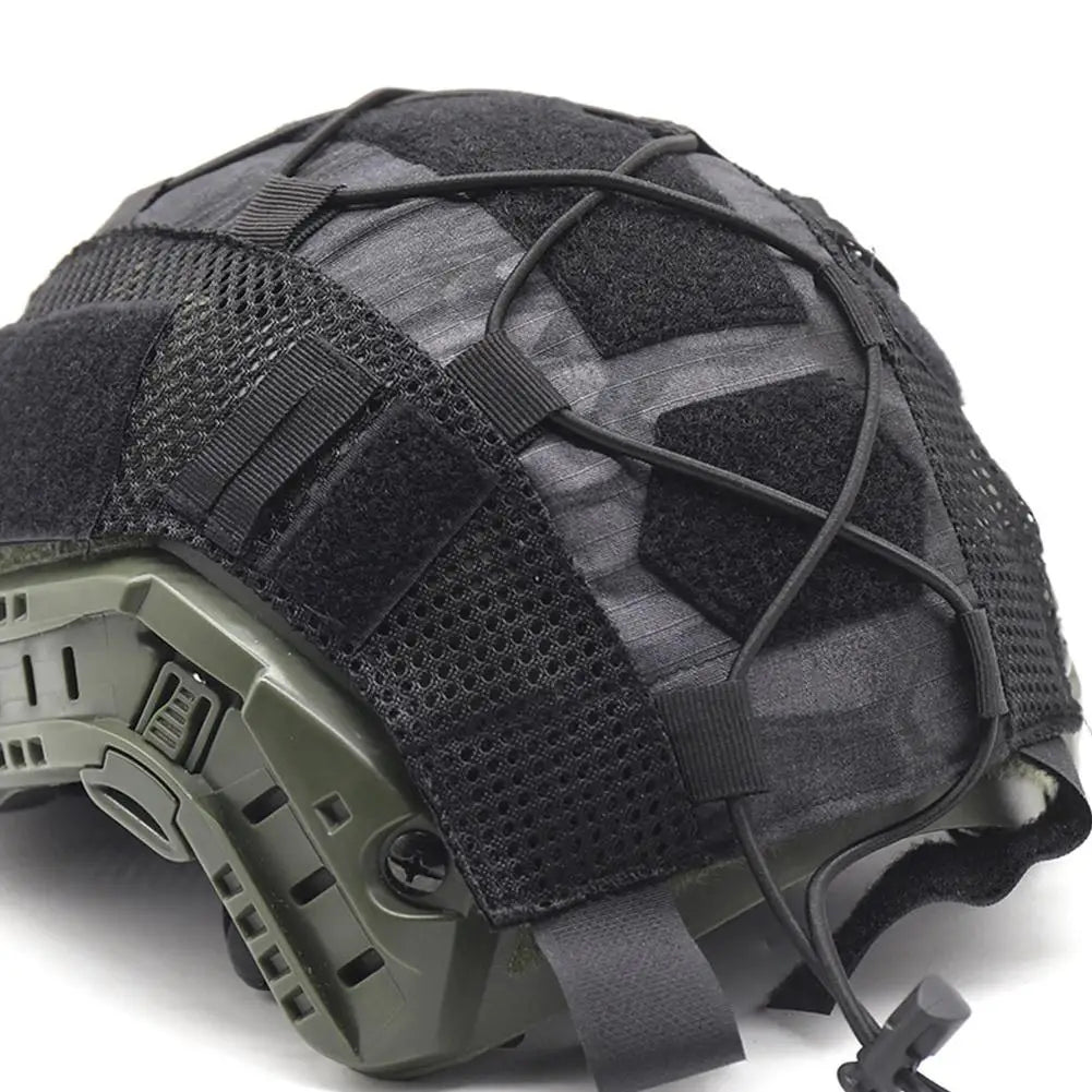 Outdoors Tactical Helmet Cloth Helmet Cover Elastic Helmet PJ Helmet Cover Cloth Cover MH Helmet BJ Helmet Camouflage Tacti R0G9