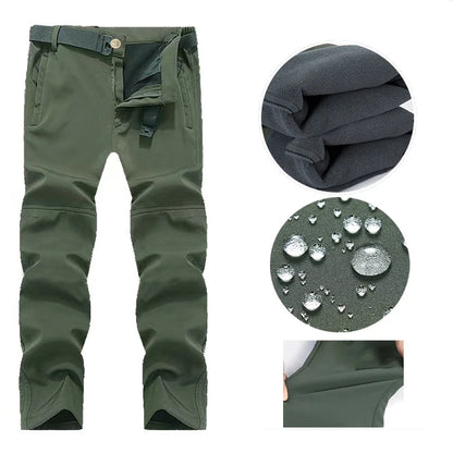 Men's Winter Military Cargo SharkSkin Fleece Jackets Tactical Pants Coat Hood Camping Fishing Trekking Hiking Hunting Trousers