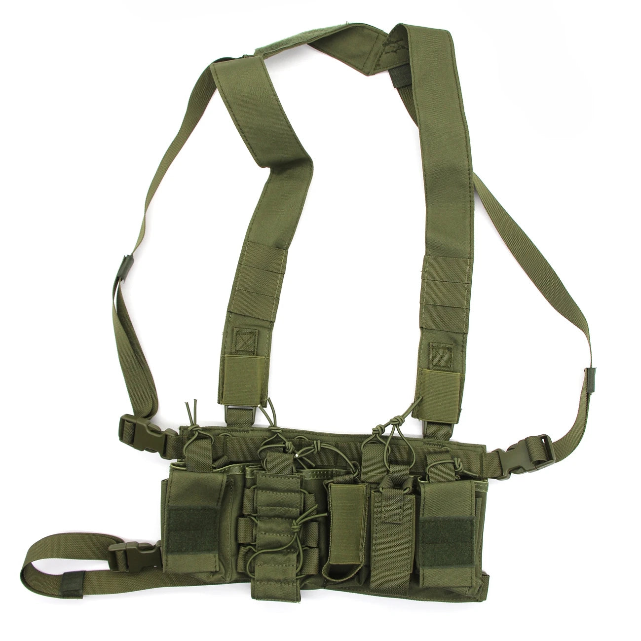 Tactical D3 Chest Rig Bag Radio Harness Front Pouch Holster Military Vest Rig Bag Adjustable Functional Two Way Radio Pouch