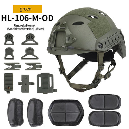 Umbrella Helmet (Sandblasted version) Frosted adjustable helmet for outdoor tactical field protection