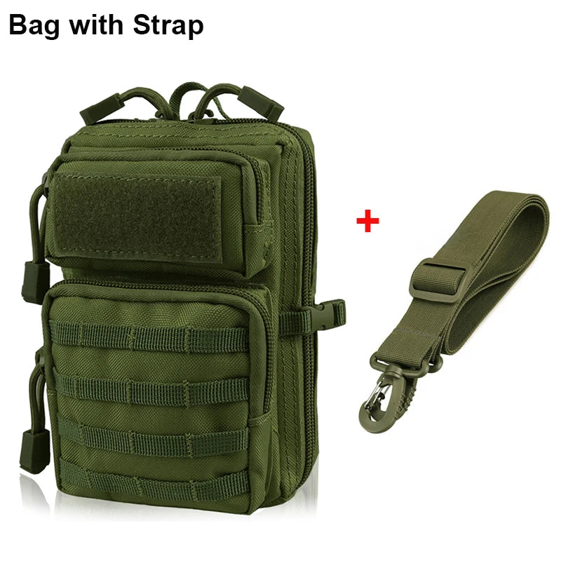 Outdoor Tactical Molle Pouch Holster Men Military Waist EDC Bag Wallet Phone Case Medical Bag Multifunction Camping Hunting Pack