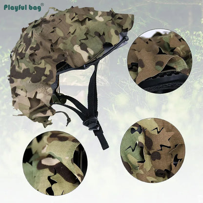 FAST Tactical Helmet Camouflage Cover Outdoor Cosplay CAMO Cloth Hunting Helmet Protective Shelter Laser Cutting NA57