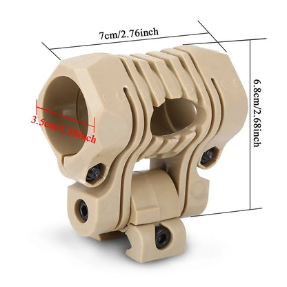 BOOIU Tactical Helmet Flashlight Bracket Mounting Base Fits Quick Helmet Rail Accessories