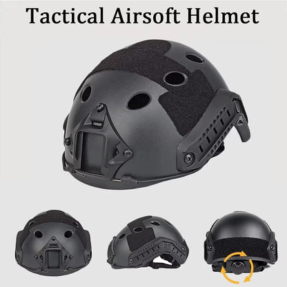 Tactical Fast Helmet Adjustable Mask Goggles Airsoft Headset Set Outdoor Hunting Shooting Paintball Tactical Airsoft Helmets Set