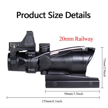 4x32 Combat Prism Scope with Fiber Optic Reticle
