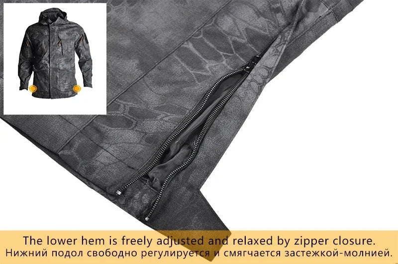 2025 Hunting Tactical Jacket Hooded Waterproof Wear-resistant Camping Jacket  Fleece Clothing Multicam Camouflage Windbreakers