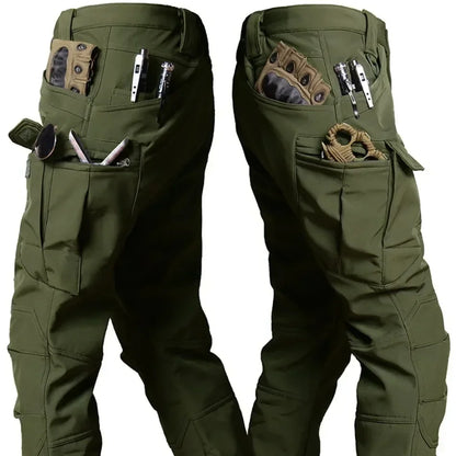 Tactical Pants Men X7 Soft Shell Fleece Windproof Waterproof Camo Combat Trousers Big Pocket Wear-resistant Trekking Cargo Pants