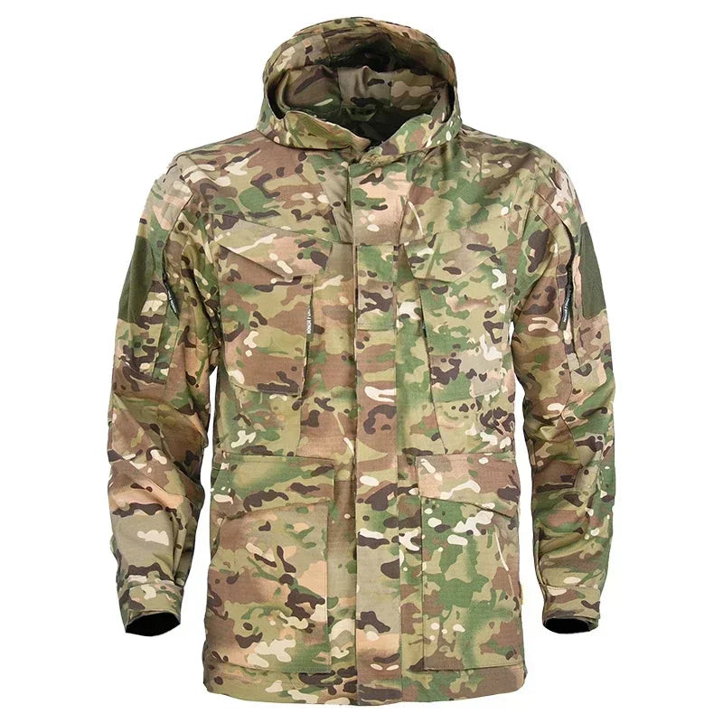 2025 Hunting Tactical Jacket Hooded Waterproof Wear-resistant Camping Jacket  Fleece Clothing Multicam Camouflage Windbreakers