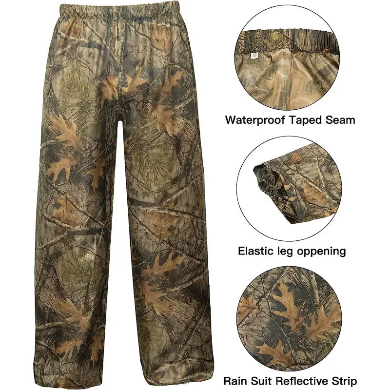 Flecktarn Tactical Portable Camo Raincoat Set Camouflage Fleck Rain Suit Bicycle Motorcycle Waterproof Military Tarnung Man