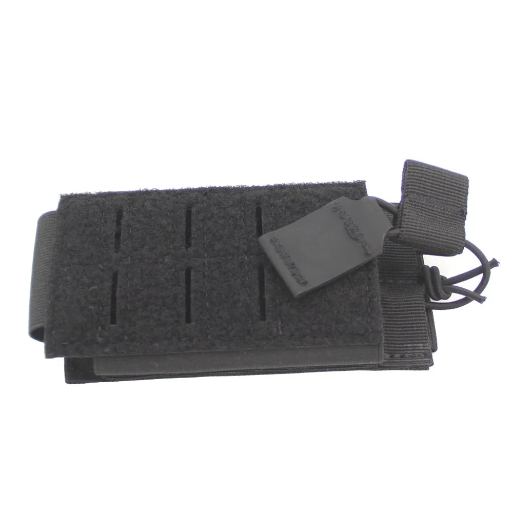 Tactical 5.56 Magazine Pouch for M4 M16 AR15 Molle Laser Cut Mag Holder Elastic Universal Walkie Talkie Pouch Radio Pack Bag