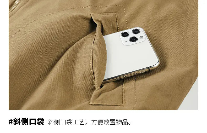 Autumn and Winter Moto Riding Jacket  Velvet Cotton Coat Thickened and Warm Loose Lapel Pure Cotton Work Jacket Casual Sherpa