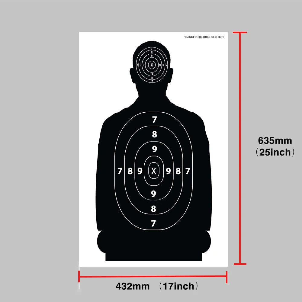 Archery Target Paper black Silhouette Human Body Shape Darts Catapult Outdoor Sport Practice Shooting Hunting Training parts