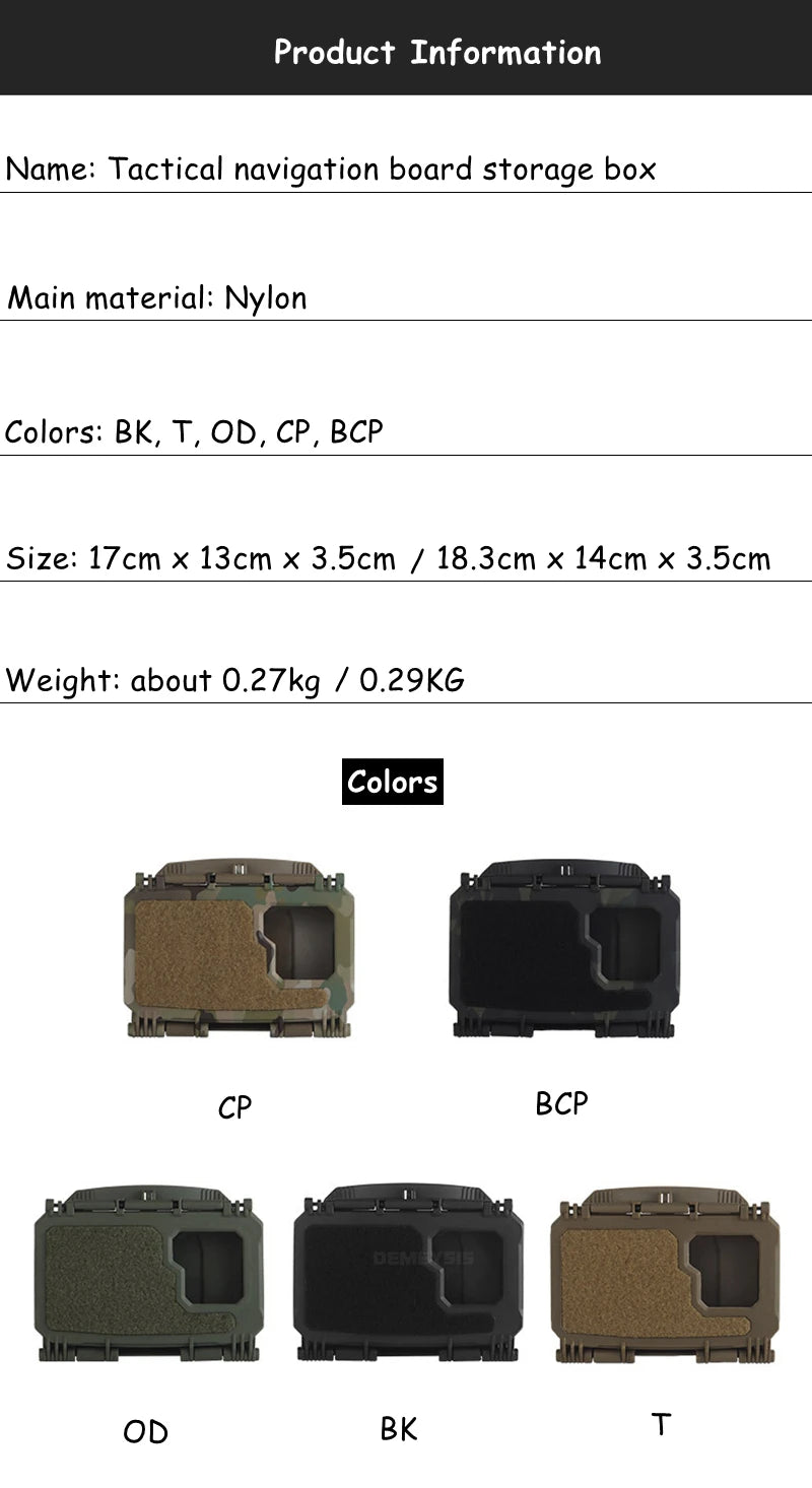 Tactical MOLLE Phone Storage Box Hunting Vests Plate Carrier Phone Holder Navigation Board Airsoft Shooting Admin Panel Board