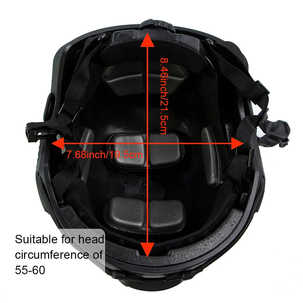 Airsoft Tactical Helmet Adjustable Knob Thicken ABS Outdoor Fast Helmet Riding Shooting CS Protective Fast Helmets Military Gear