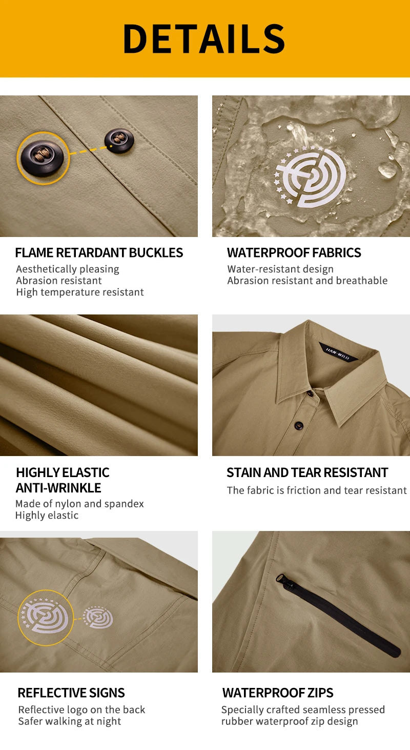 Tactical Shirts Windbreaker Hiking Combat Uniform Trainning Suits Work Set Camping Outdoor Clothes Hunting Suit Men Shirt