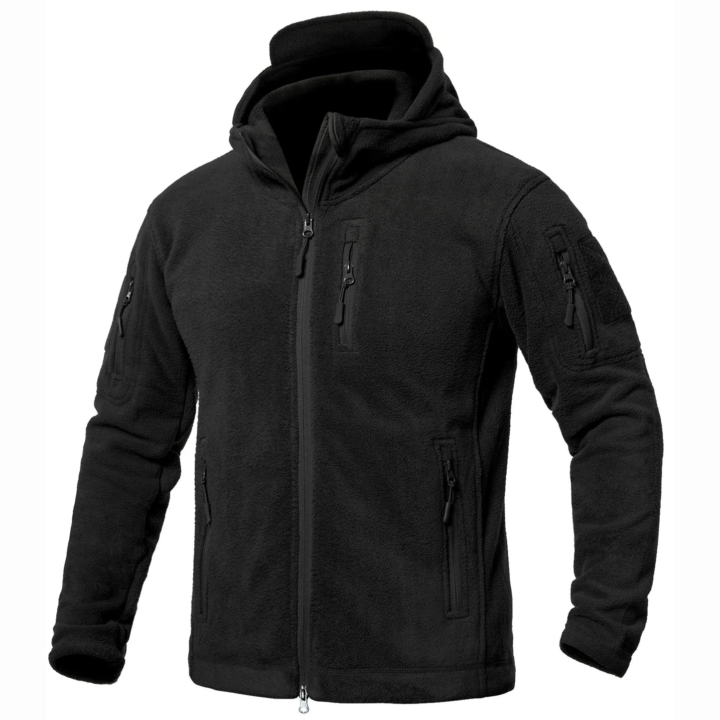 Men's Winter Tactical Fleece Jacket  Warm Full Zip Military Hoodies Multi-Pockets Hiking Hunting Outdoor Coats