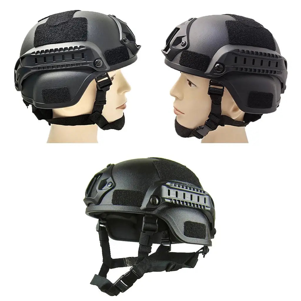 Tactical ABS CS Field Helmet, 2000 Style Tactical Helmet with NVG Mount and Side Rail for Cycling Hunting Outdoor Sports