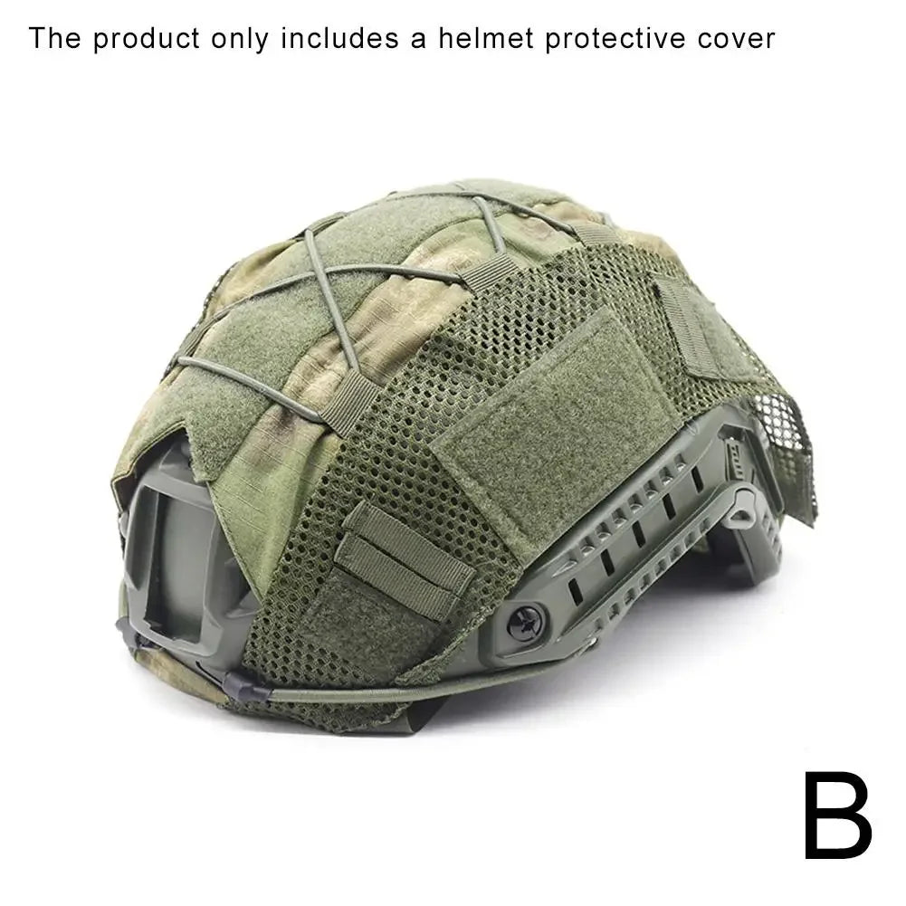 Outdoors Tactical Helmet Cloth Helmet Cover Elastic Helmet PJ Helmet Cover Cloth Cover MH Helmet BJ Helmet Camouflage Tacti R0G9