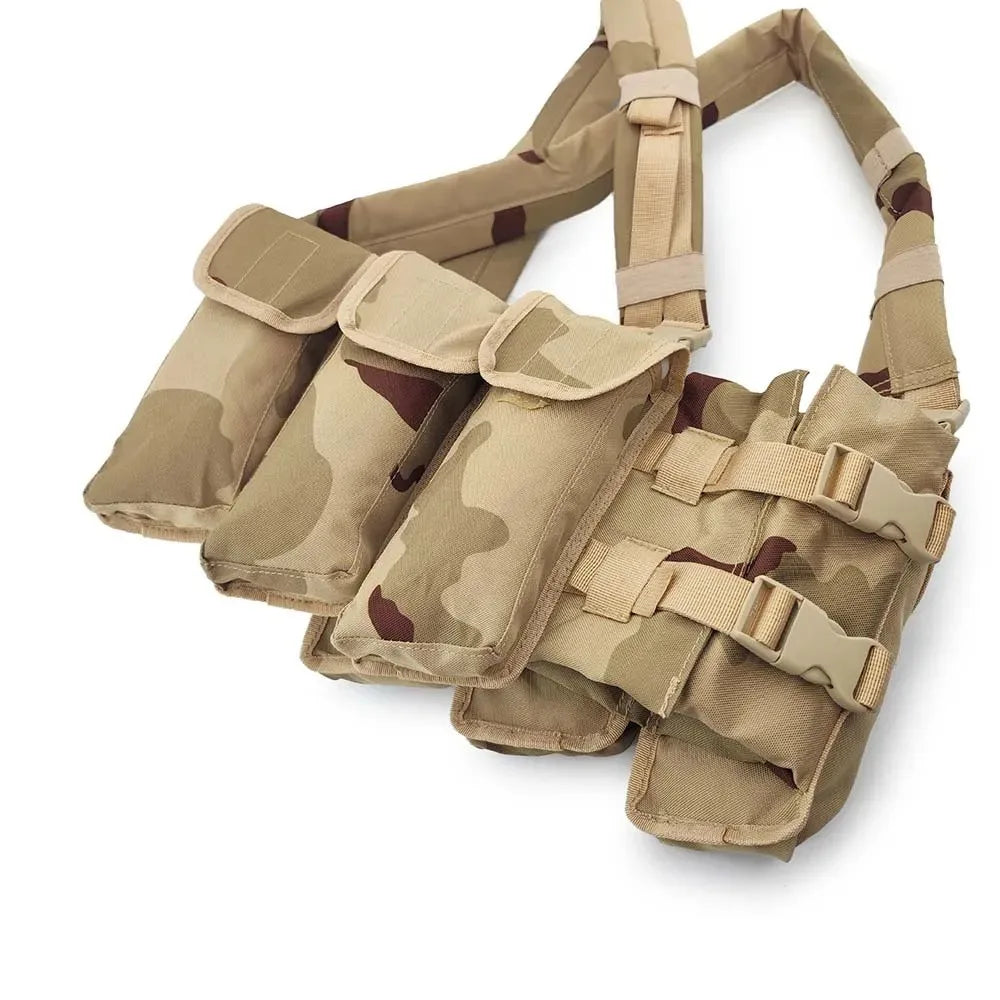 Tactical Chest Rig Multifunctional Chest Hanging Vest Airsoft Paintball Shooting CS Game Equipment for Outdoor Hunting Training