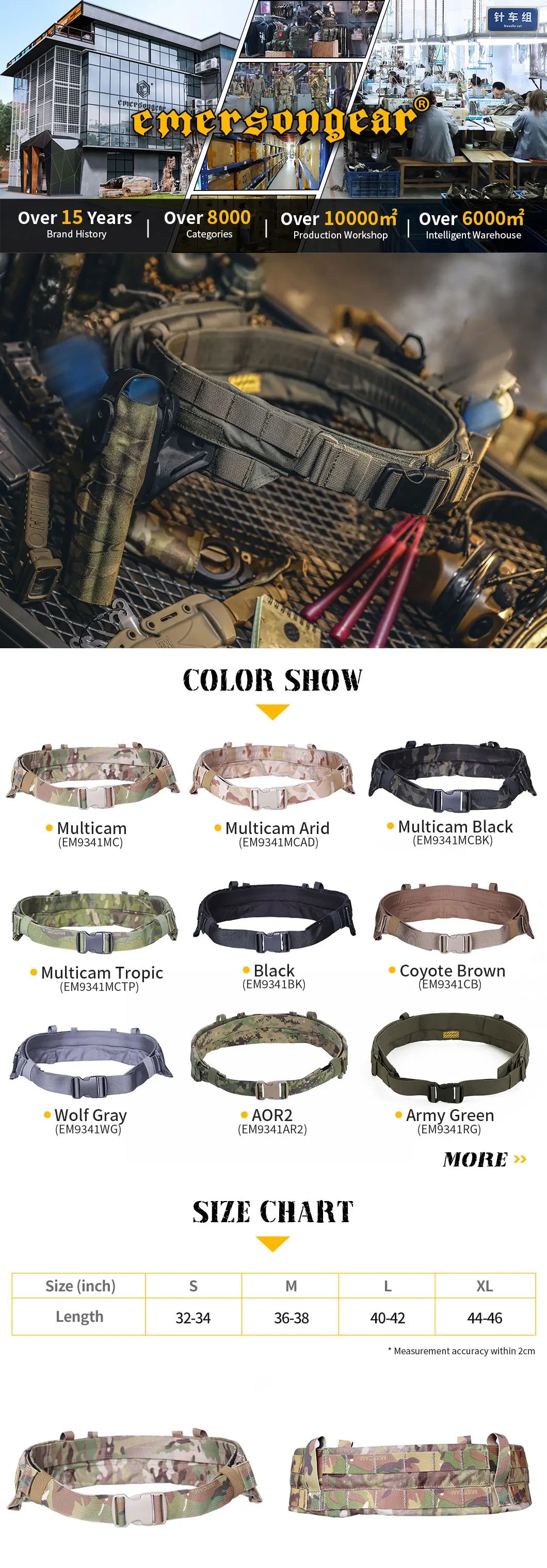 Emersongear Tactical MRB MOLLE Belt Modular Rigger's Belt Emerson Lightweight Inner and Outer Combat Belt