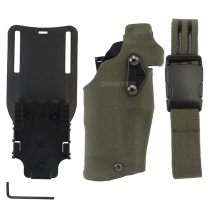 Tactical Pistol Holster Glock17 Gen4 G19 with X300 X300U Flashlight Quick Release Drop Leg Holsters Right Hand Airsoft Gun Carry