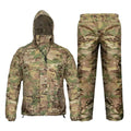 Flecktarn Tactical Portable Camo Raincoat Set Camouflage Fleck Rain Suit Bicycle Motorcycle Waterproof Military Tarnung Man