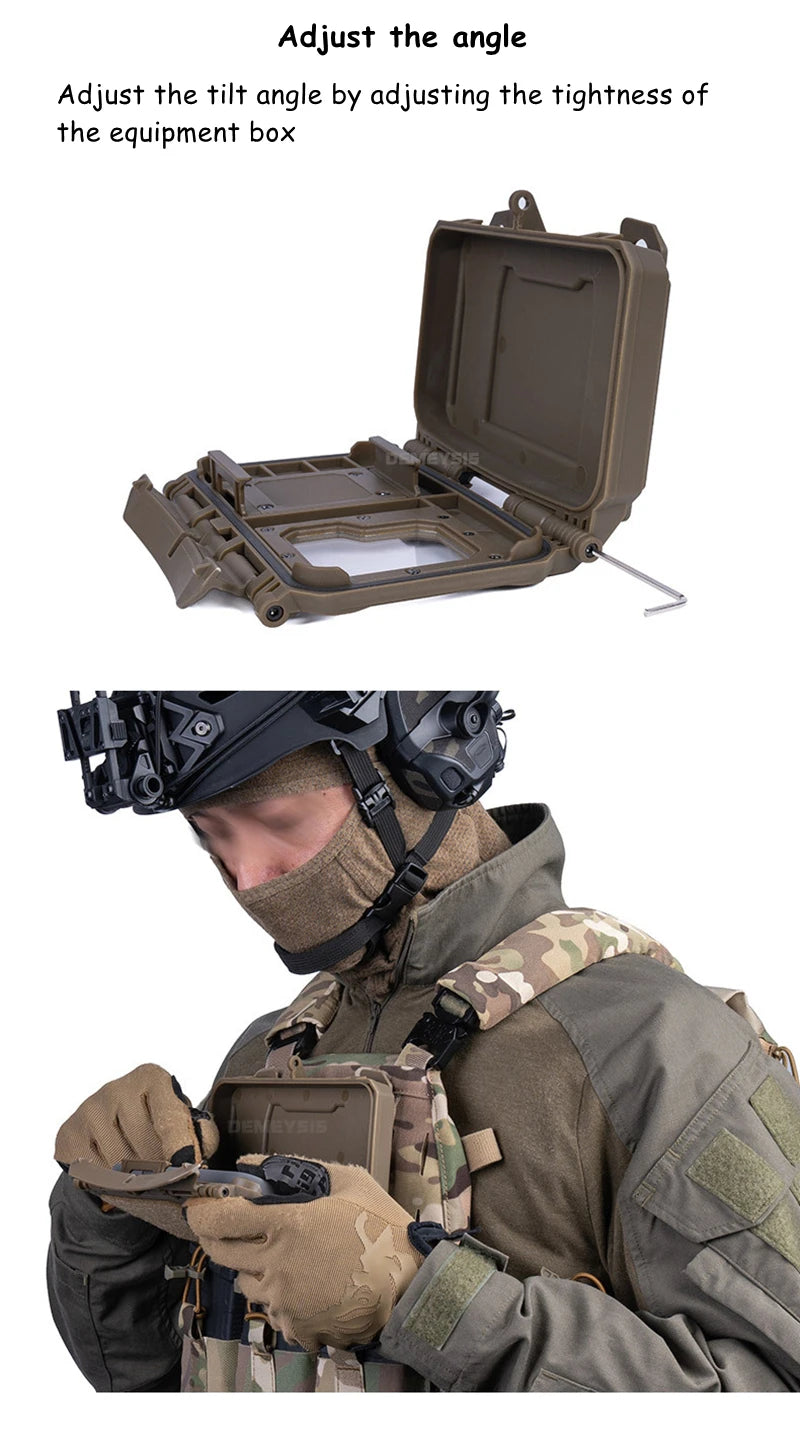 Tactical MOLLE Phone Storage Box Hunting Vests Plate Carrier Phone Holder Navigation Board Airsoft Shooting Admin Panel Board