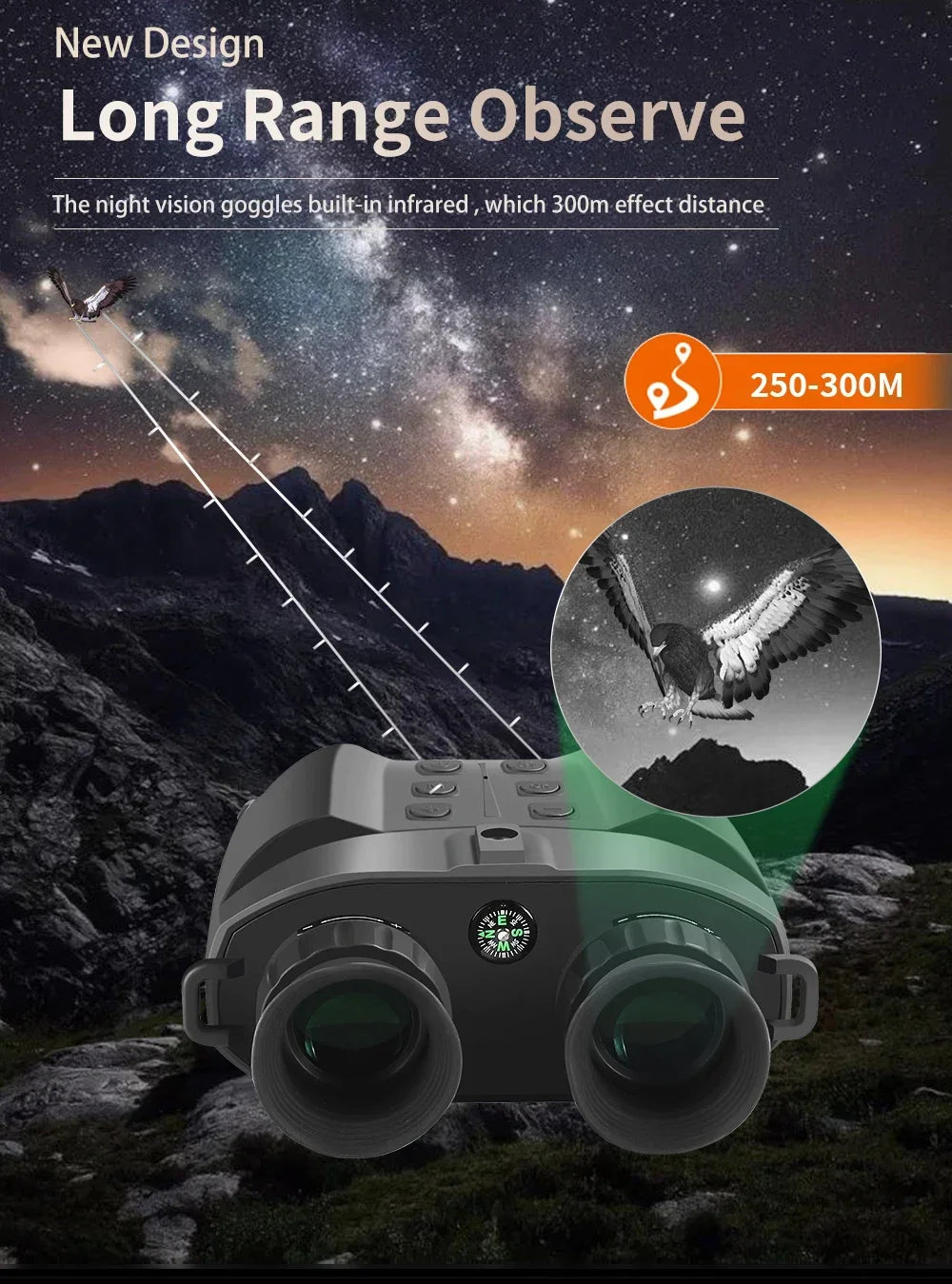 PVS-32 HD 1080P Video Camera 8X Zoom NVG Mount Head Mounted Infrared Night Binoculars New Tacticle Helmet Night Vision Goggles