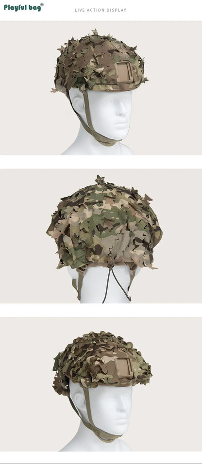 FAST Tactical Helmet Camouflage Cover Outdoor Cosplay CAMO Cloth Hunting Helmet Protective Shelter Laser Cutting NA57