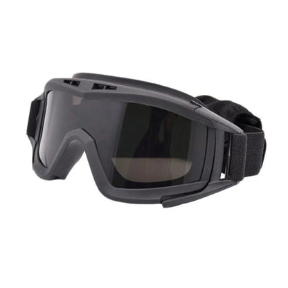 Outdoor motorcycle mountaineering sports glasses CS goggles tactical goggles 3 lens windproof and dustproof shooting off-road