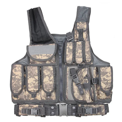 Mesh Tactical Vests  Live Field CS Combat Vest Mens Hunting New Style Outdoor Ventilate Black Nylon Training Vest