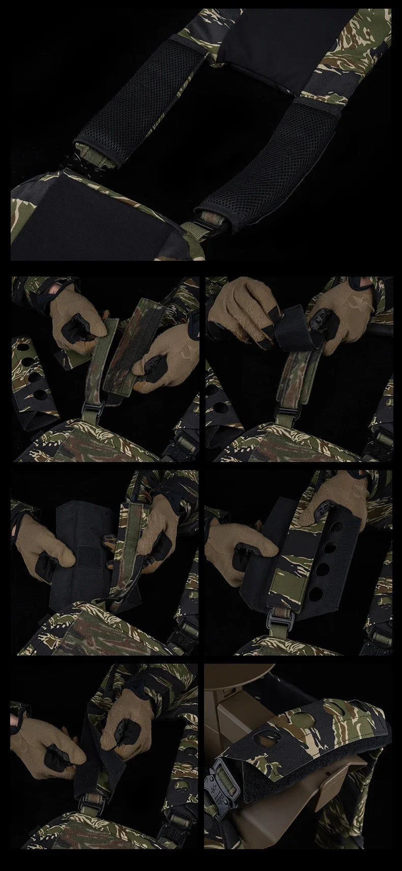 Tactical Ferro V5 FCPC Hunting Plate Carrier with 5.56 Triple Magazine Pouch Molle Camouflage Airsoft Training Gear