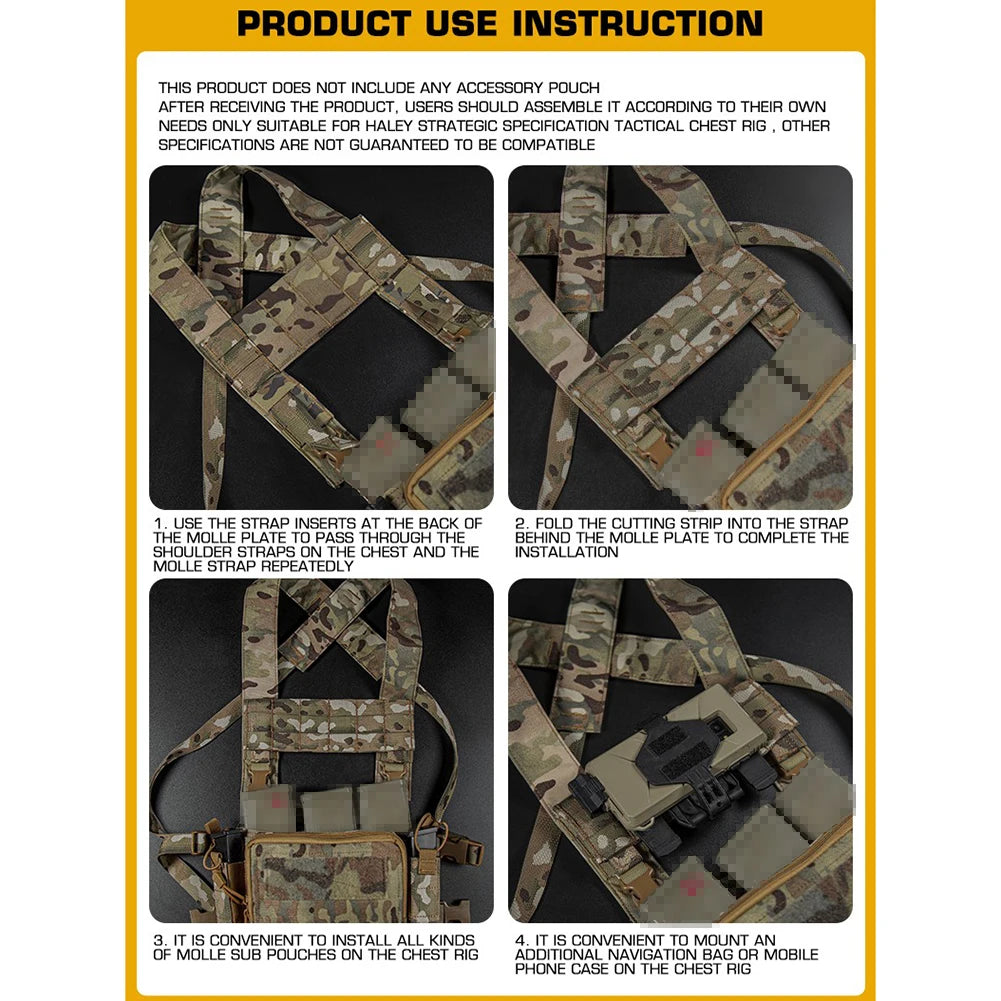 Chest Rig Harnesses Extension Accessories Tactical Chest Vest Rig Chest Rig Expansion Airsoft Tactical Vest Accessories