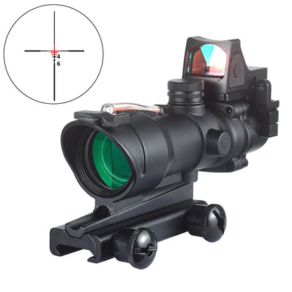 4x32 Combat Prism Scope with Fiber Optic Reticle