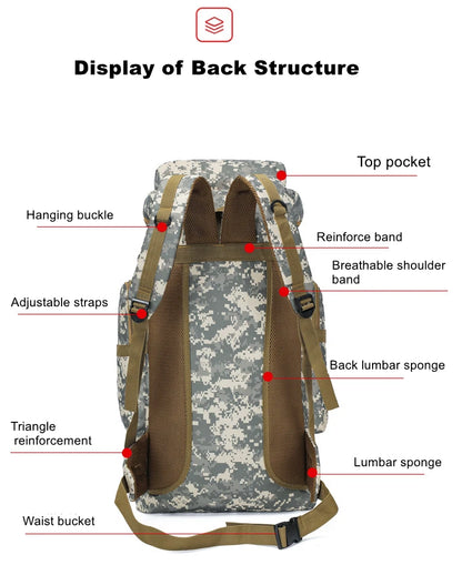 80L Tactical Expedition Backpack