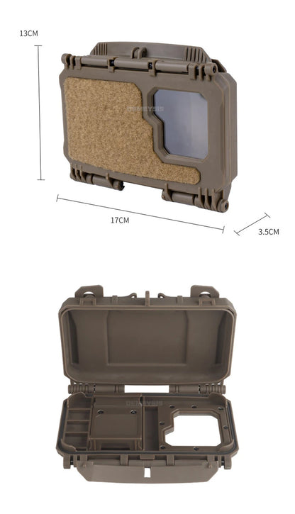 Tactical MOLLE Phone Storage Box Hunting Vests Plate Carrier Phone Holder Navigation Board Airsoft Shooting Admin Panel Board