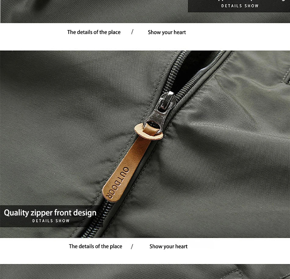 Winter Jacket Fashion Coat Hoodies Camping Hiking Jacket Men's Casual Waterproof Jacket Windbreaker Men Outerwear Men's Clothes