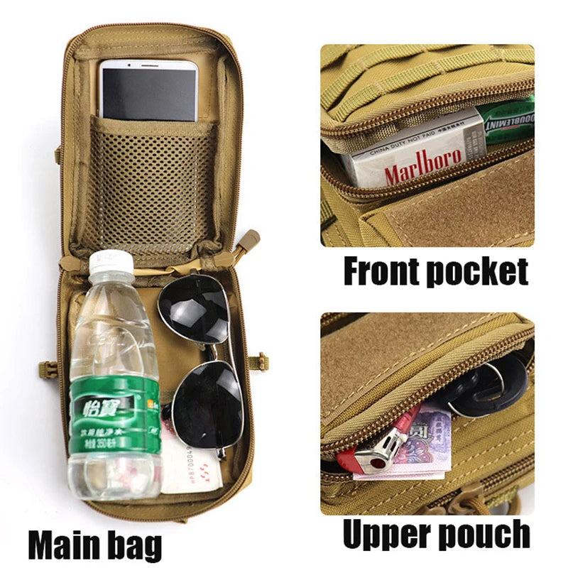 Outdoor Tactical Molle Pouch Holster Men Military Waist EDC Bag Wallet Phone Case Medical Bag Multifunction Camping Hunting Pack