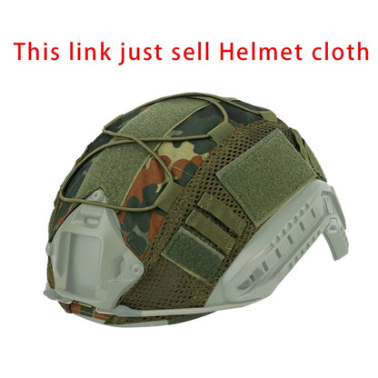 Tactical Helmet Cover 500D for Fast Helmet Multi-Camo Helmet Cover for Airsoft HelmetMilitary Paintball Hunting Shooting Gear