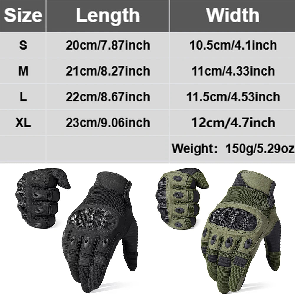 Touch Screen Tactical Gloves Outdoor Cycling Sports Hiking Camping Hunting Airsoft Combat Bicycle Hard Shell Anti-skid Gear Men