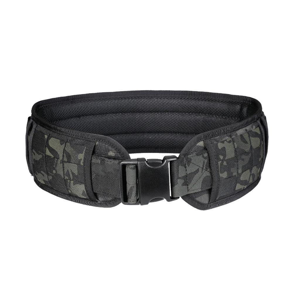 Tactical Battle Belt Adjustable Airsoft Waist Belt Quick Release Buckle Outdoor Hunting Paintball Padded Thickened Widened Waist