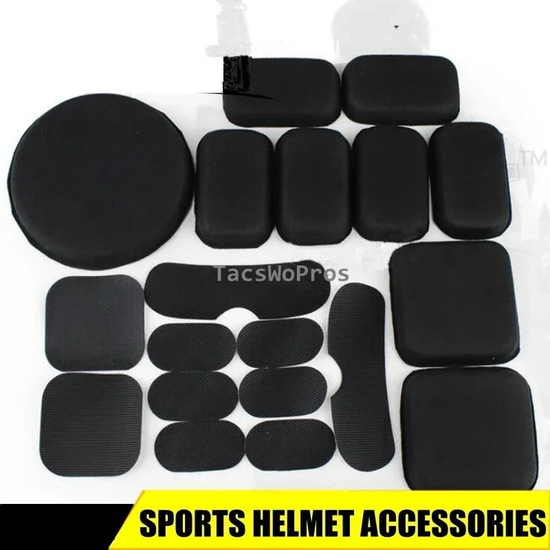 Outdoor Hunting Helmet Sponge Pad Tactical Fast Helmet 19 PCS  Pads Shooting Helmets Comfortable Soft Cushion Pads Set