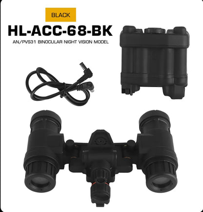 model Tactical Helmet AN/PVS 31 Binocular Night Vision Goggle NVG Dummy Model No Function With Green Light