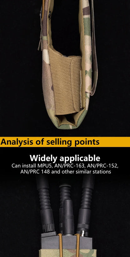 Multi functional Molle Radio Walkie Talkie Pouch Waist Bag For MPU5 PRC163 152 148 Interphone Holster Outdoor Vest Accessories