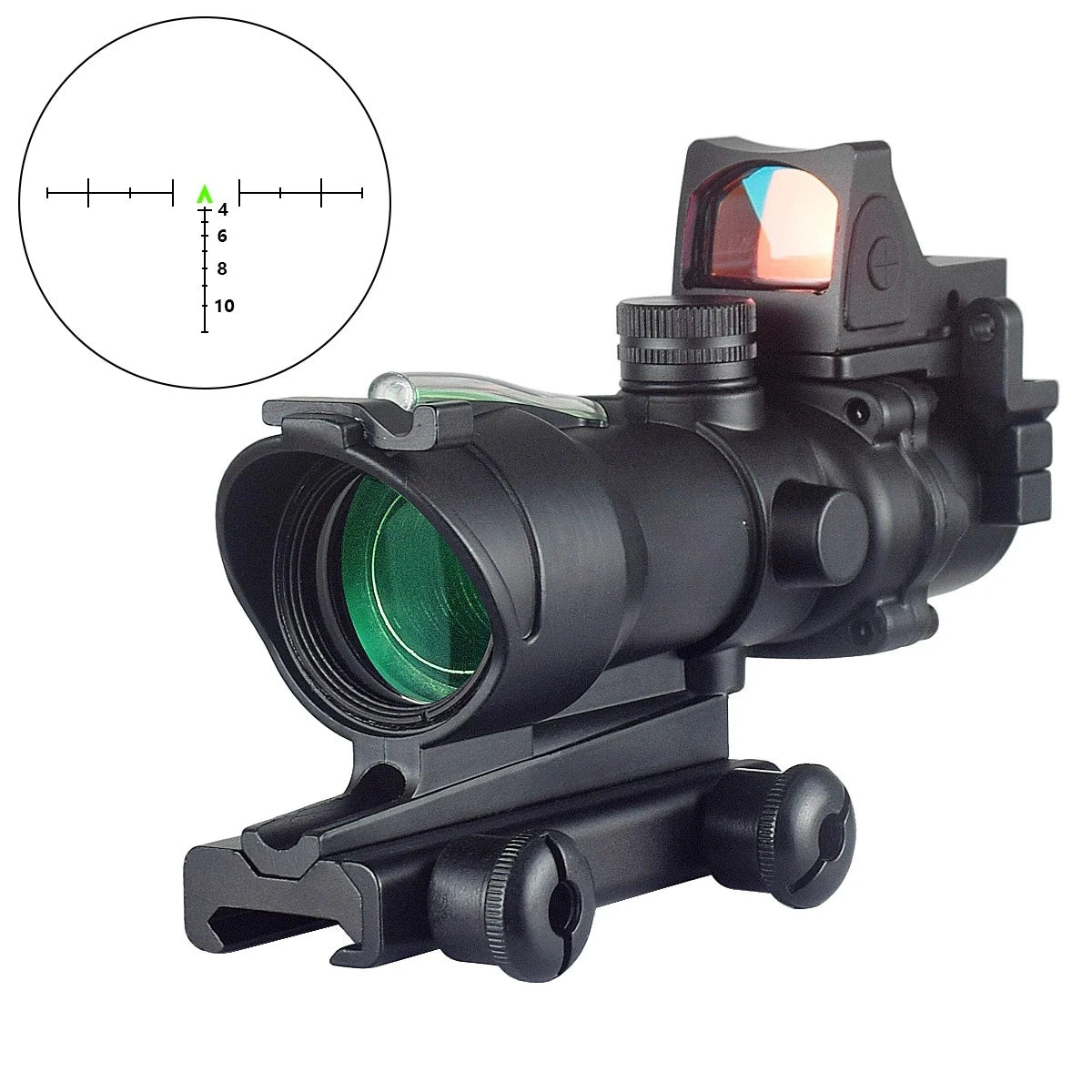 4x32 Combat Prism Scope with Fiber Optic Reticle