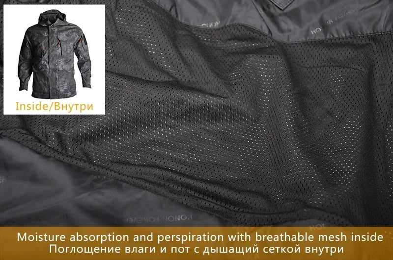 2025 Hunting Tactical Jacket Hooded Waterproof Wear-resistant Camping Jacket  Fleece Clothing Multicam Camouflage Windbreakers
