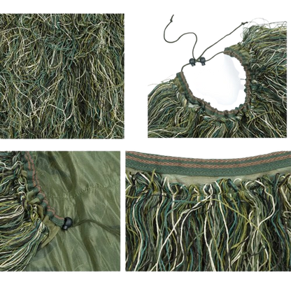 Tactical Ghillie Cape – Woodland / Desert Camo Concealment Cloak