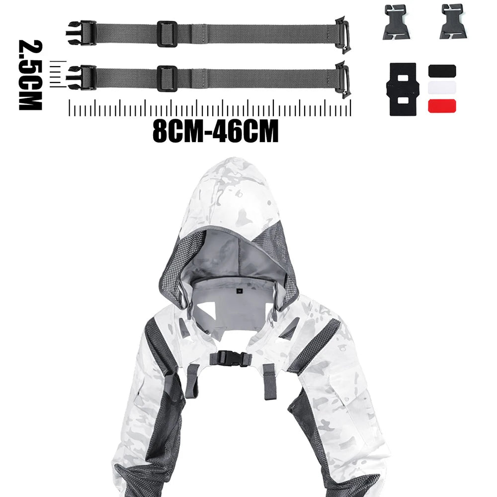 Tactical Combat Uniform Long Sleeve Breathable Camo Clothing with hat With Multiple Vests Chest Rig Outdoors Hunting Accessories
