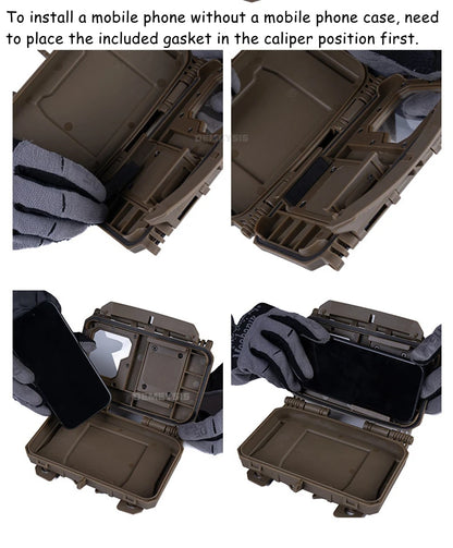 Tactical MOLLE Phone Storage Box Hunting Vests Plate Carrier Phone Holder Navigation Board Airsoft Shooting Admin Panel Board